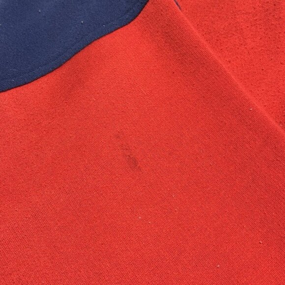 Vintage 80s Nike Sweatshirt Mens Large Red Full Zip Fleece Sportswear - Picture 7 of 16